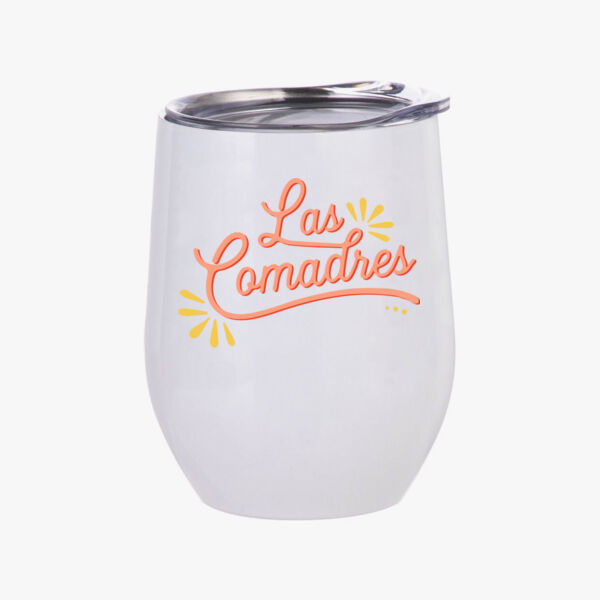 Original Las Comadres Stemless Wine Glass with Lid Thumbnail